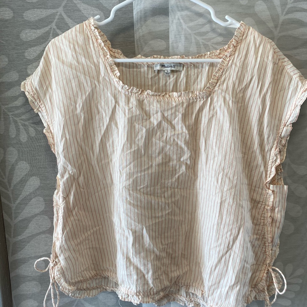 Madewell Side Tie Top in Stripe - Picture 4 of 5